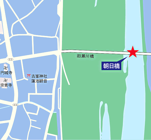 地図：朝日橋