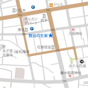 宮沢賢治の生家の地図